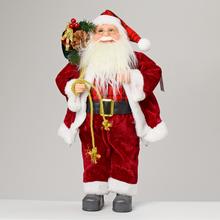 Mikuláš v červeném obleku s LED světlem, 45 cm.