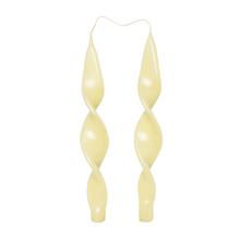 Točená svíčka Laura v ecru barvě, balení 2 kusy, 28 cm.