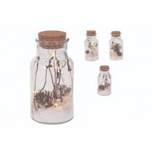 LED láhev s vánoční dekorací a světýlky.