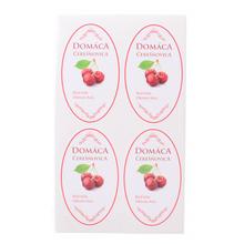 Samolepky na láhve s třešňovicí, 16 kusů v mixu.