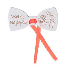 Dekorace ve tvaru motýlka na láhev s nápisem Všechno nejlepší.