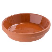 Glazovaná miska, terakotová, průměr 6,9 cm.