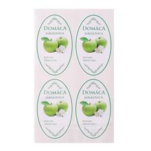 Samolepky na láhve s jablkovicí, mix 16 ks, zelené