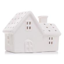 Bílý LED domeček z porcelánu.