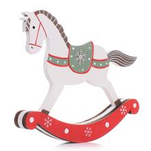 DREVENÝ HOJDACÍ KONÍK ČER/BIE 12*1.5*10cm - FLORASYSTEM