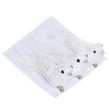 VTÁČIK PERIE NA ŠTIPCI BIE GLITER 13*4*6CM - FLORASYSTEM