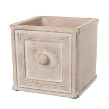 CEMENT OBAL 1-ŠUFLÍK ANTIQ.LT.BROWN 15.5*15*H14.5cm - FLORASYSTEM