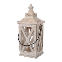 CEMENT DEKORÁCIA LAMPÁŠ SKLO ANTIQUE LIGHT BROWN 14*14*H24.5cm 11.5*11.5*H11.5cm  - FLORASYSTEM