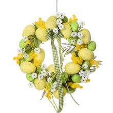  VENČEK MIMOZA,BIELE DROB.KVIETKY,ŽLTO-ZELENÉ VAJCIA, ZELENÁ STUHA 12,00 - FLORASYSTEM