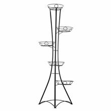 KW033 STOJAN NA 5 KVĚTŮ VĚŽ ČERNÁ 135cm - FLORASYSTEM