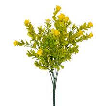 Žlutý zápich květin s listy, 33 cm