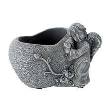 Obal srdce anděl cement šedá