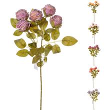 Umělé květiny - Růže kusovka KS RUŽE 6F 43CM