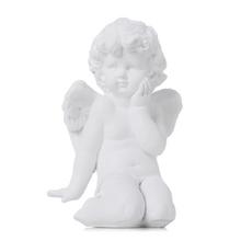 Bílý smuteční anděl s křídly