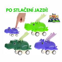 Dinosaurus jezdící po stlačení, 3 různé druhy.