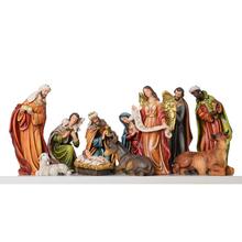 Betlémské figurky s 11 postavami, 20 cm.