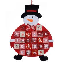 Adventní kalendář sněhulák z polyesteru.