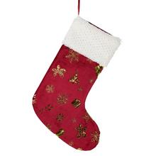 Vánoční punčocháč s mixem vzorů v červené barvě.