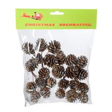 Stříbrné šišky v sáčku, 24 kusů.