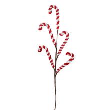 Vánoční zápich s lízátky v bílé a červené barvě, 48 cm.