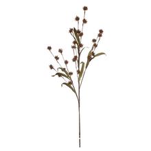 Umělá větev bodláku v oranžové barvě, 75 cm dlouhá.