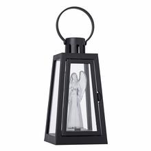 Černá LED lucerna s andělem
