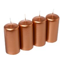 Adventní svíčky 40/80 metalické, čtyři kusy ve zlaté barvě.