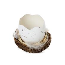 Hnízdo se skořápkou v bílé barvě