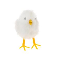 Bílé kuřátko se žlutýma nohama, 7 cm vysoké.