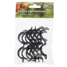 Klipsy na opory pro zahradu, balení 10 kusů, průměr 2,5 cm.