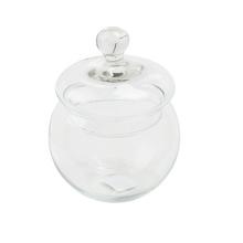 Skleněná bonboniéra s víčkem, průměr 12 cm.