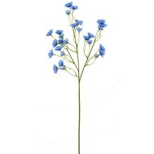 Umělá květina větvička nevázaná 43 cm modrá