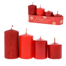 Sada červených adventních svíček Glamours.