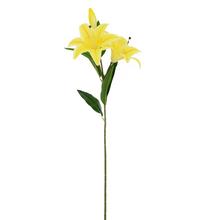 Umělá žlutá lilie o délce 80 cm.