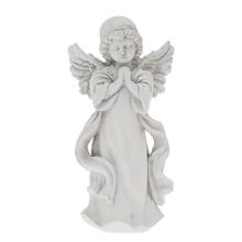 Bílý anděl modlící se na podstavci.