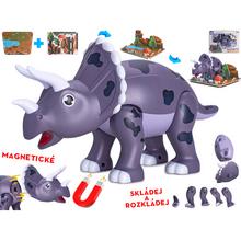 Dinosaurus Triceratops s magnetickými doplňky.