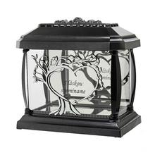 Lampion Panteon srdce grafit s nápisem 'S láskou vzpomínáme'