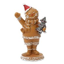 Perníkový chlapec s čepicí a stromečky