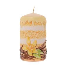 Vánoční svíčka s vanilkovým motivem.