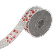 Vánoční stuha šedá s krajinkou, 4cm x 2m.