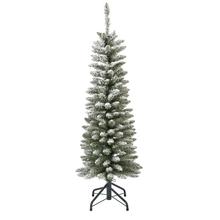 Úzký vánoční stromeček Pencil se sněhem, výška 150 cm, průměr 45 cm.
