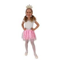 Dětský kostým princezny s tutu sukní a čelenkou.