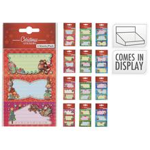 Vánoční nálepky s glitrem na dárky.