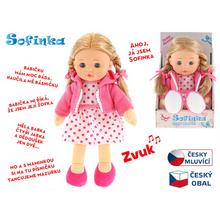 Panenka Sofinka s měkkým tělem a zvukem.