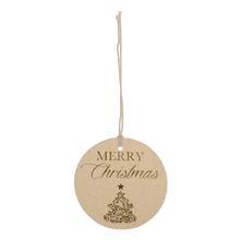 Vánoční kartička na víno s textem MERRY Christmas.