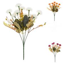 Kytice chryzantém a zeleně, mix barev, 31 cm.