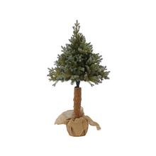 Vánoční strom na kmeni s mixem stříbrných větví.