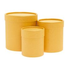 Žluté dárkové krabičky v sadě 3 kusy.