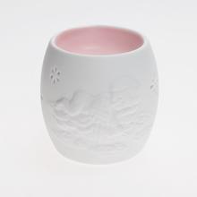 Aromalampa ve tvaru anděla z porcelánu, bílá barva.