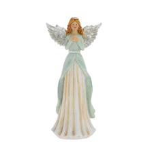 Dekorační anděl v modlící pozici, stříbrný